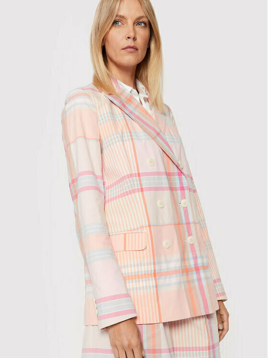 Tommy Hilfiger Madras Γυναικείο Σταυρωτό Σακάκι Καρό Tommy Hilfiger Madras Γυναικείο Σταυρωτό Σακάκι Καρό