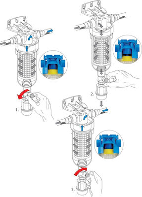 Atlas Filtri Hydra M RAH Wasserfiltrationssystem Zentrale Versorgung Durchmesser 1 1/4" 251141