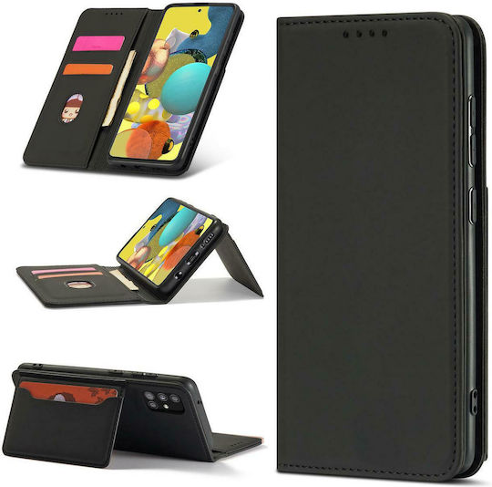 Hurtel Magnet Card Портмоне Изкуствена кожа Черен (Redmi Note 11 Pro)