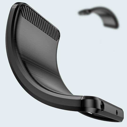 Hurtel Carbon Задна корица Силикон Черен (Realme GT Neo 3)