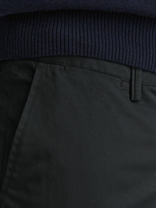 Hallden Trousers Chino Elastic in Slim Fit Black