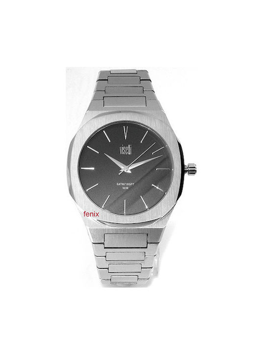 Visetti Sanremo Watch Battery with Silver Metal Bracelet