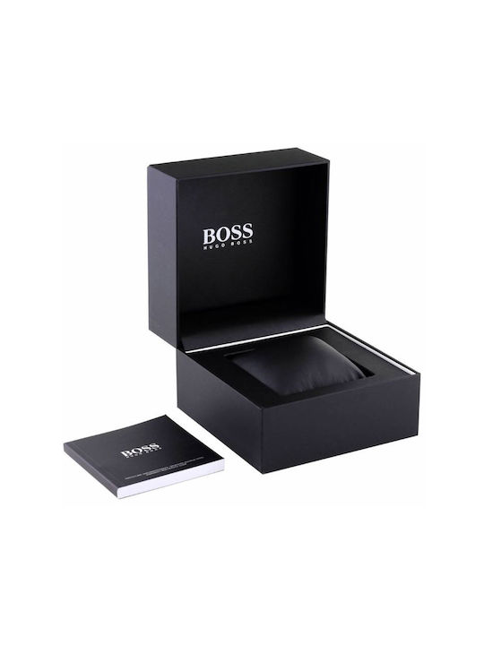 Hugo Boss Grip Watch Chronograph Battery with Brown Leather Strap