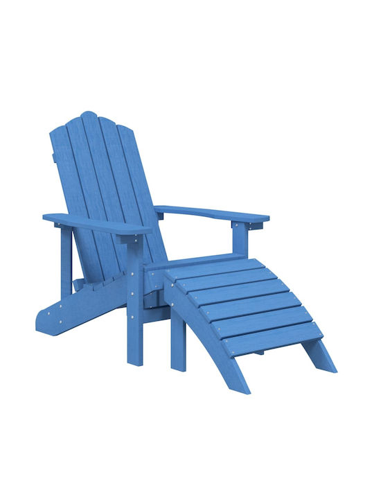 Adirondack Garden Lounge Set for Small Outdoor Spaces 3 Pieces Light Blue