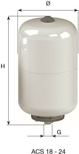 Cimm ACS CE 24 Δοχείο Διαστολής Θέρμανσης Κάθετο 24lt