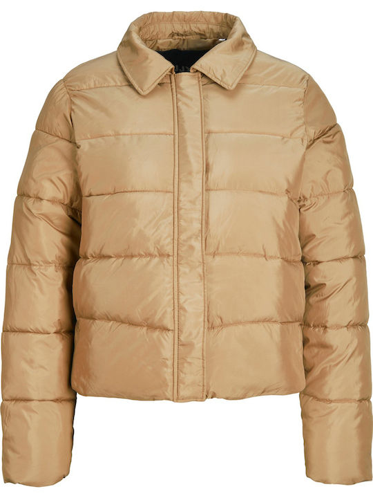 Κοντό Γυναικείο Puffer Μπουφάν για Χειμώνα Tigers Eye