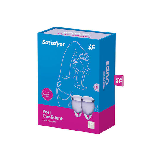 Satisfyer Feel Confident Set of Purple Menstrual Cups 15ml + 20ml Purple