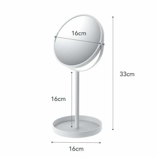 Yamazaki Makeup Mirror Tabletop Tower 16x33cm Black