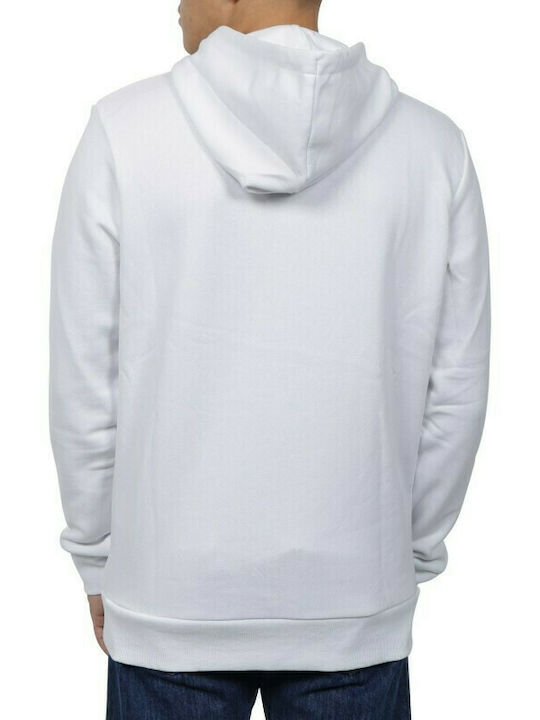 Jack & Jones Men's Sweatshirt with Hood and Pockets White / Big Scan