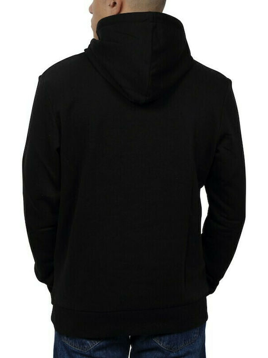 Jack & Jones Men's Sweatshirt with Hood and Pockets Black / Big Scan