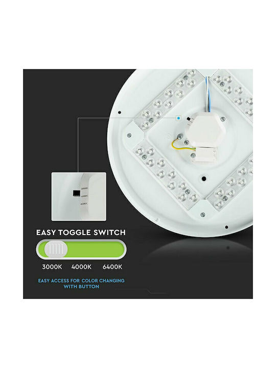 V-TAC Ceiling Mount Light 50cm White with Integrated LED