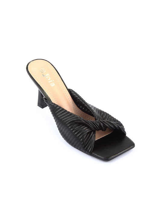 Slipper frame front with twisted face - FSHOES - BLACK