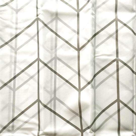 Sidirela Κουρτίνα Μπάνιου Υφασμάτινη 180x180 cm Λευκή