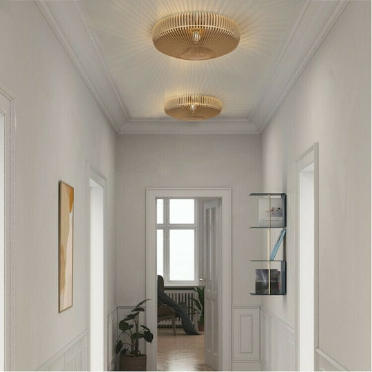 Umage Clava Up Modern Lamp Wall with Socket E27 Oak 35x16.4cm
