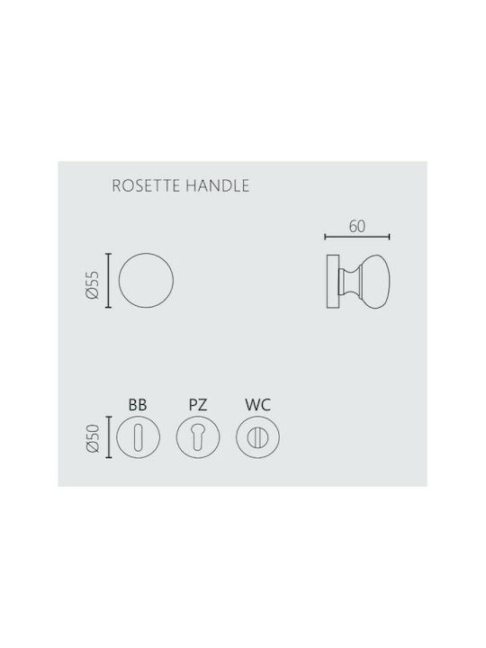 Zogometal Lever Middle Door with Rosette 183 183 Pair with Rosette URL