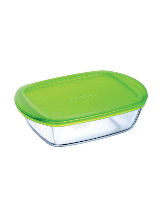Pyrex Microwave Glass Lunch Box Green 400ml