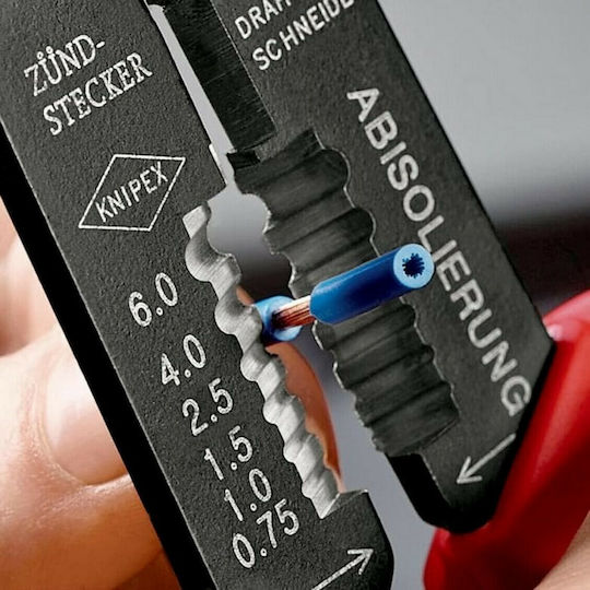 Knipex Πρέσα Ακροδεκτών Διατομής 0.5 - 6mm² με Απογυμνωτή (Μήκος 240mm)