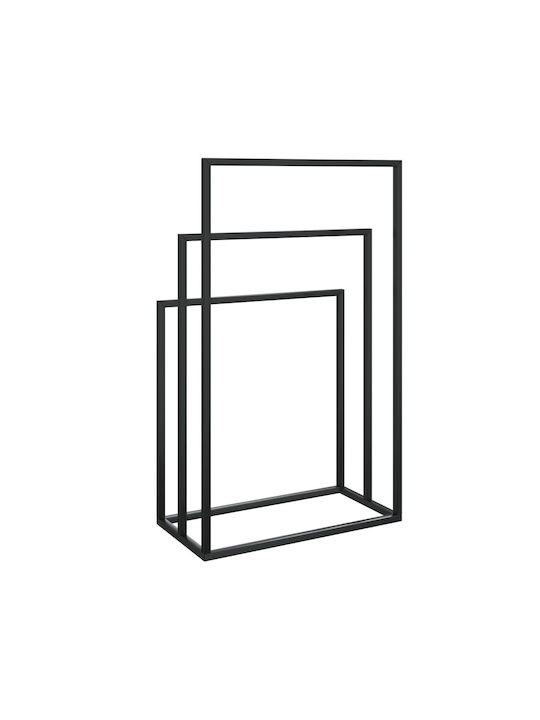 vidaXL Raft de haine de Baie Triplu ​48x79cm Negru