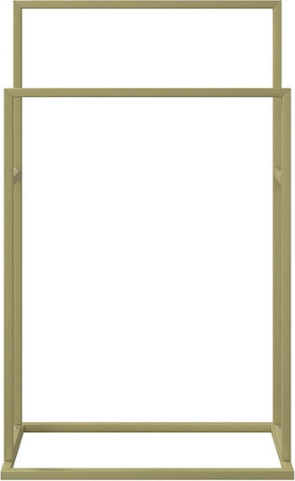 vidaXL Freistehender Kleiderständer Badezimmer Doppelt ​48x78.5cm Goldener