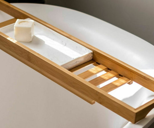 Andrea House Ραφιέρα Μπανιέρας Bamboo 70x15x5cm