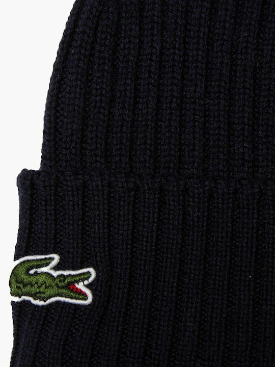 Beanie Unisex Σκούφος με Rib Πλέξη σε Navy Μπλε χρώμα