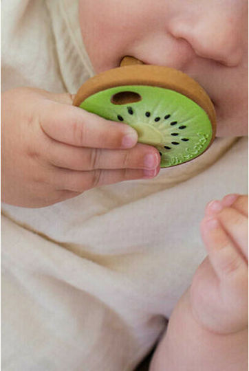 Oli&Carol Jose Antonio Teether with Kiwi Rubber Teething Relief BPA Free for 0 Months