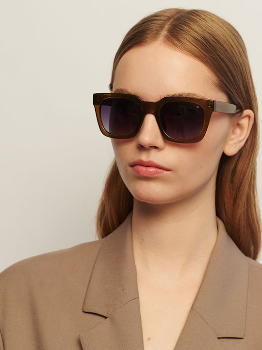 A.Kjaerbede Nancy Unisex Sunglasses with Plastic Frame Smoke KL1912-16