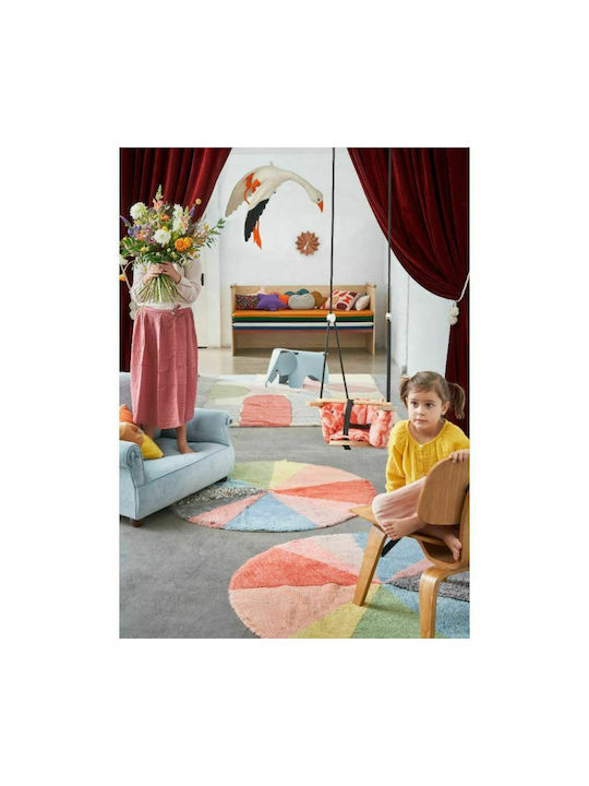 Lorena Canals Pie Chart Handmade Kids Rug Multicolor Round with Diameter 120cm