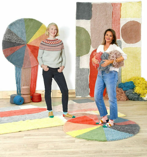 Lorena Canals Handmade Kids Woolen Rug Pie Chart Round 120cm