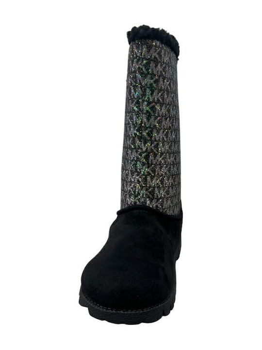 Kids Boots with Zipper Black