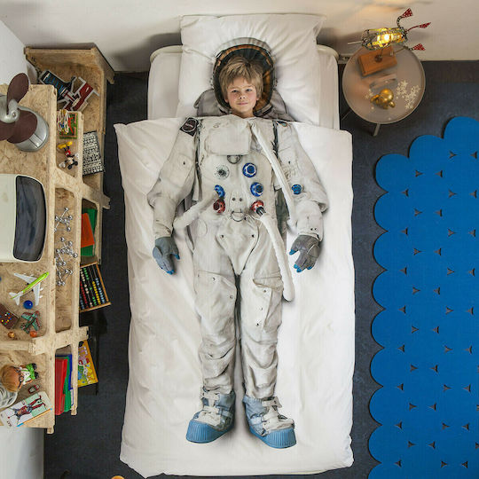 Snurk Set Kids Duvet Cover Single White