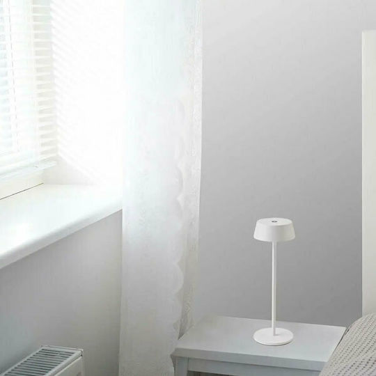 V-TAC Metal Table Lamp LED with White Shade and Base