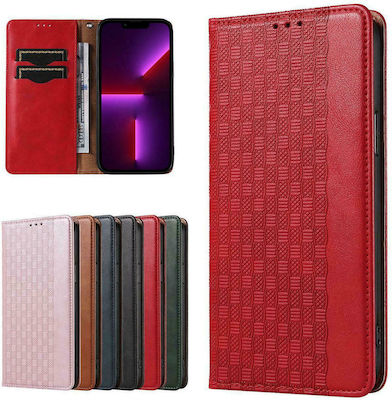 Hurtel Magnet Strap Brieftasche Synthetisches Leder Rot (iPhone 12 Pro Max)