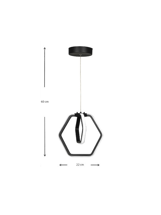 Megapap Holt Ceiling Light Black LED 22.5x16cm GP030-0063 1