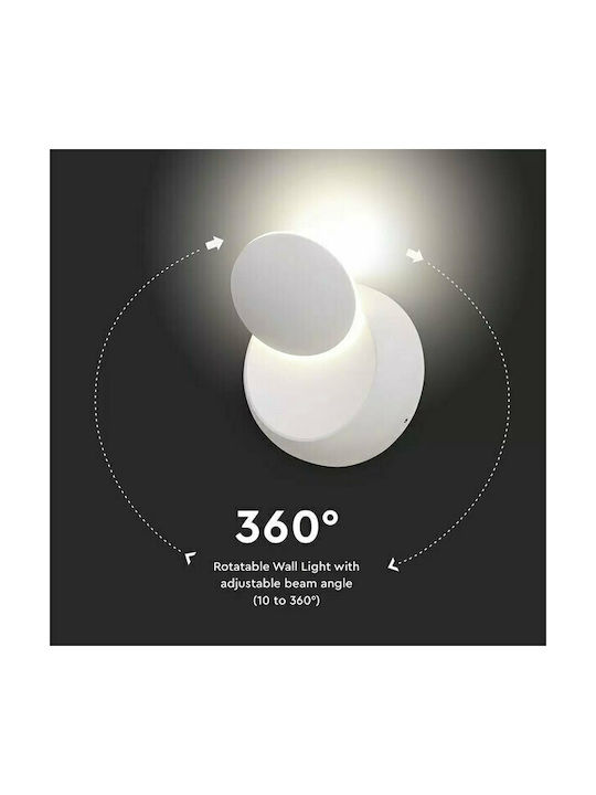 V-TAC Classic Lamp Wall with Integrated LED and Natural White Light 14x14x14cm