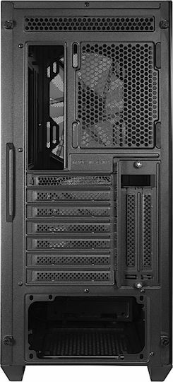 Inter-Tech IT-3503 Airstream Геймърско бюро Пълна кула Компютърна кутия със страничен прозорец и RGB осветление Черен