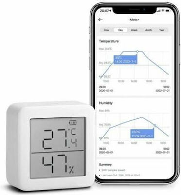 SwitchBot Θερμόμετρo & Υγρασιόμετρo Επιτραπέζιο για Χρήση σε Εσωτερικό Χώρο