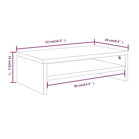 vidaXL Desktop Stand Monitor Brown (815267)