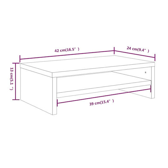 vidaXL Stand Desk Mounted Monitor Gray (815268)