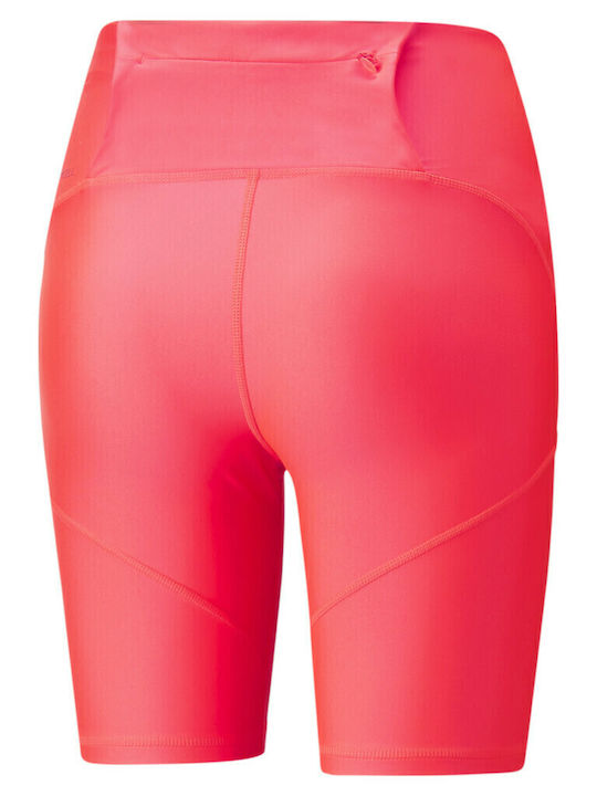 Run Ultraform Damen Fahrrad Leggings Glänzendes Rosa