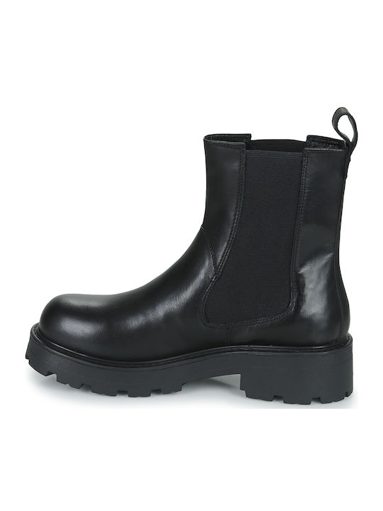 Cosmo 2.0 Leder Damen Chelsea-Stiefel Schwarz