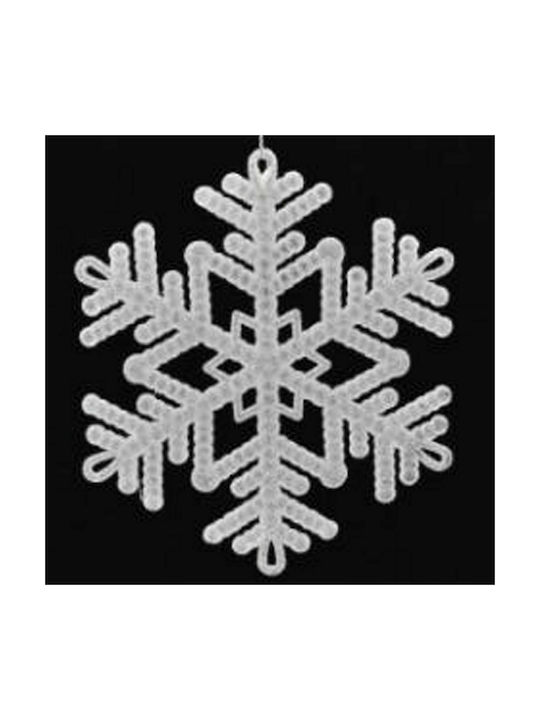 Iliadis Christmas Αcrilyc Snowflake Ornament Transparent 12cm 6pcs