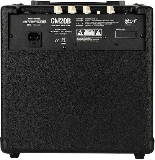 Cort CM20B Combo Ενισχυτής Ηλεκτρικού Μπάσου 1 x 8" 20W Μαύρος