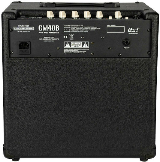 Cort CM40B Combo Ενισχυτής Ηλεκτρικού Μπάσου 1 x 10" 40W Μαύρος