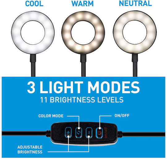 Grundig Ringlicht 9cm mit Handyhalter