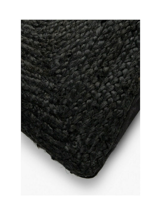 Calma House Decorative Pillow Case Ural Made of 100% Cotton Black 45x45cm