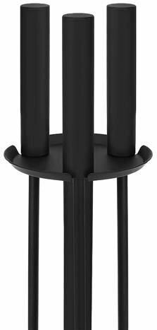 Kaminer PK012 Inox Fireplace Tool Set with Stand Holder Silver