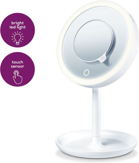 Beurer Makeup Mirror Tabletop with Light 17.5x19cm White