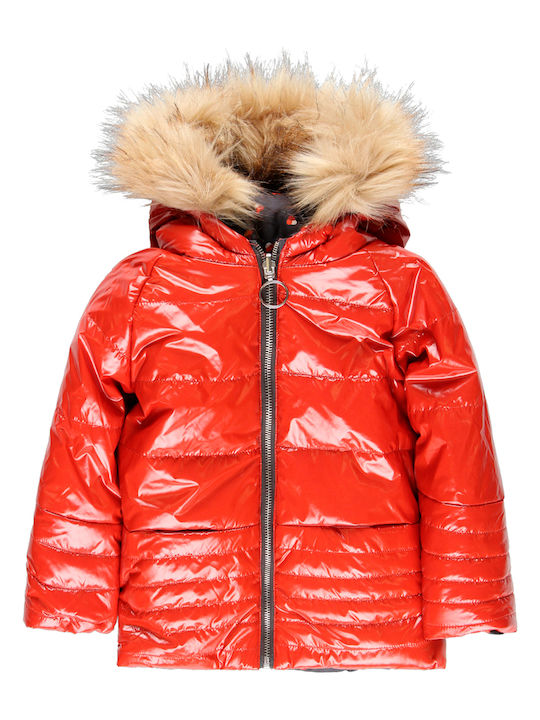 Kids' Parka Short Double Sided with Hood Multicolour