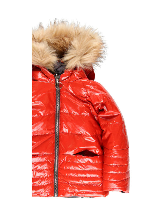 Kids' Parka Short Double Sided with Hood Multicolour